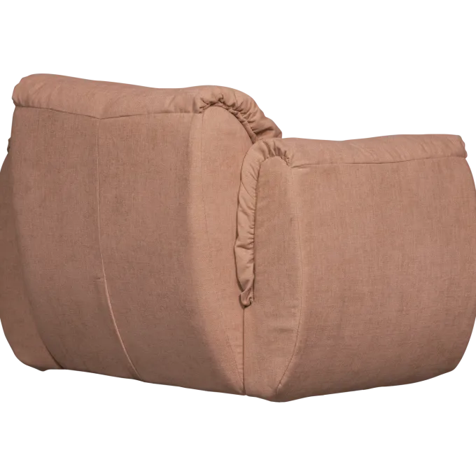 Woood Baggy draaifauteuil geweven chenille oudroze