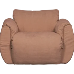 Woood Baggy draaifauteuil geweven chenille oudroze