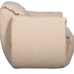 Woood Baggy draaifauteuil geweven chenille zand