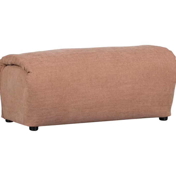 Woood Baggy hocker geweven chenille oudroze