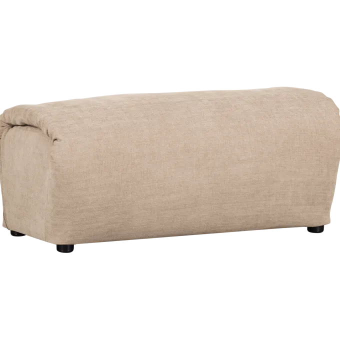 Woood Baggy hocker geweven chenille zand