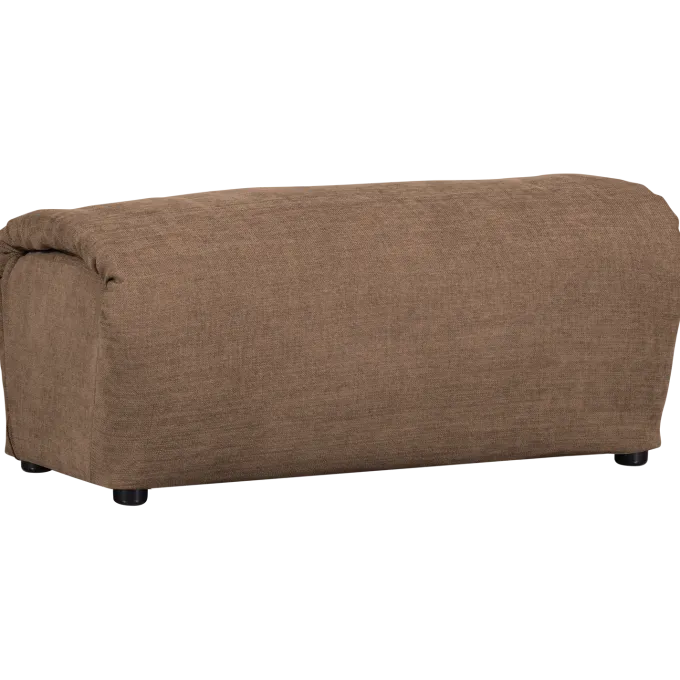Woood Baggy hocker geweven chenille bruin