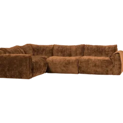 Woood Baggy hoekbank links 3d chenille middenbruin