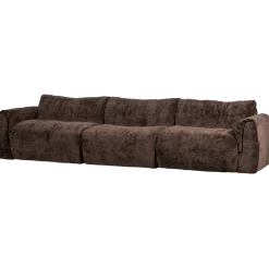 Woood Baggy 3-zits bank 3d chenille donkerbruin