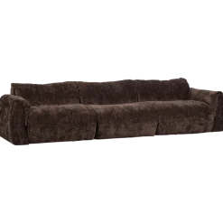 Woood Baggy 3-zits bank 3d chenille donkerbruin