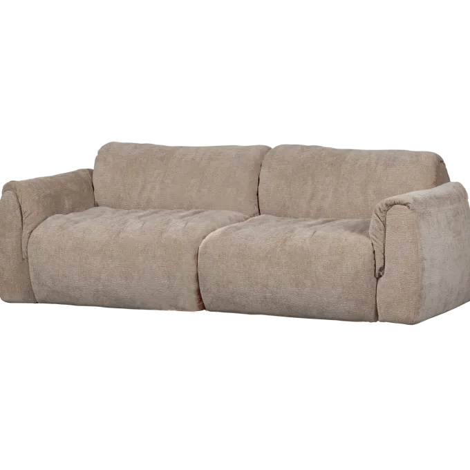 Woood Baggy 2-zits bank 3d chenille zand