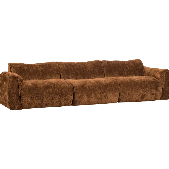 Woood Baggy 3-zits bank 3d chenille middenbruin