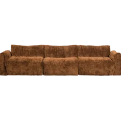 Woood Baggy 3-zits bank 3d chenille middenbruin