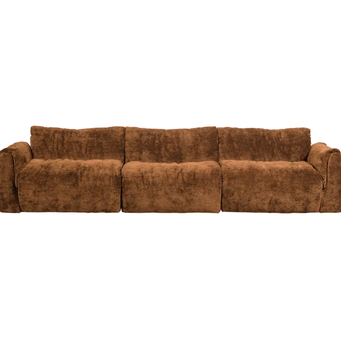 Woood Baggy 3-zits bank 3d chenille middenbruin