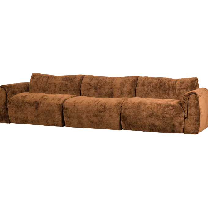 Woood Baggy 3-zits bank 3d chenille middenbruin