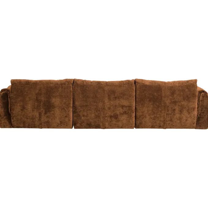Woood Baggy 3-zits bank 3d chenille middenbruin