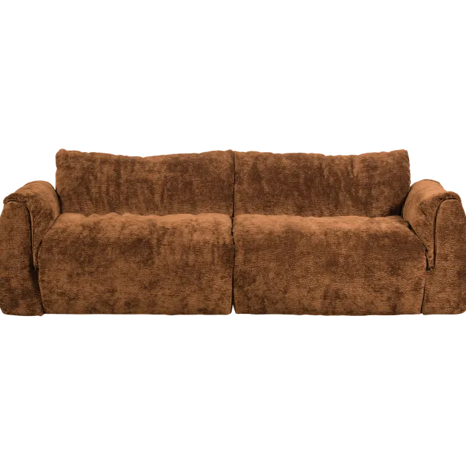 Woood Baggy 2-zits bank 3d chenille middenbruin