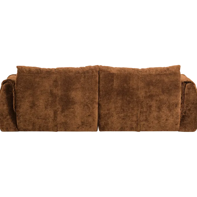 Woood Baggy 2-zits bank 3d chenille middenbruin