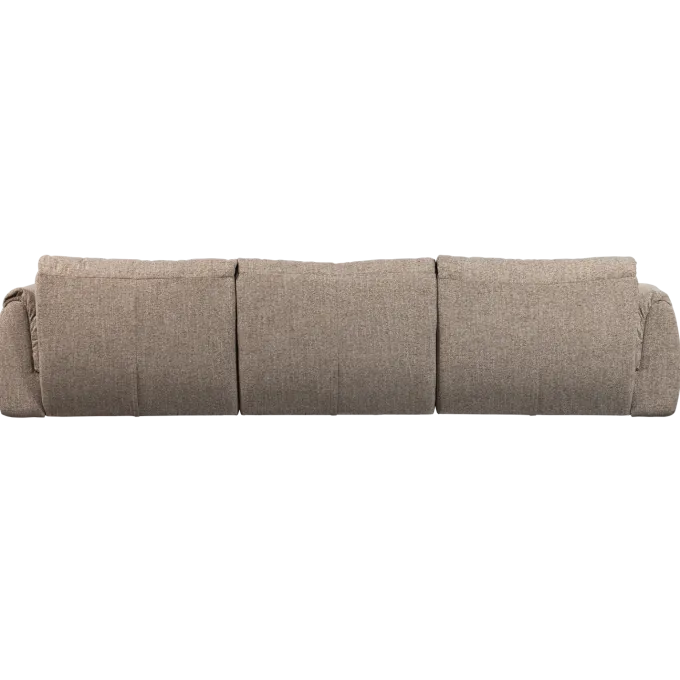 Woood Baggy 3-zits bank geweven stof bruin melange