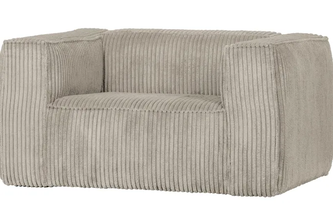 Woood Bean Fauteuil Grove Ribstof Naturel