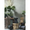 Woood Bikkel Kruk Hout Zwart 40xØ28cm