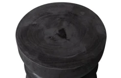 Woood Bikkel Kruk Hout Zwart 40xØ28cm