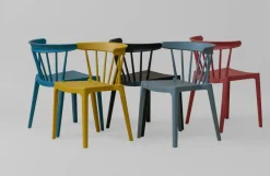 Woood Bliss Spijlenstoel Kunststof Jadegroen