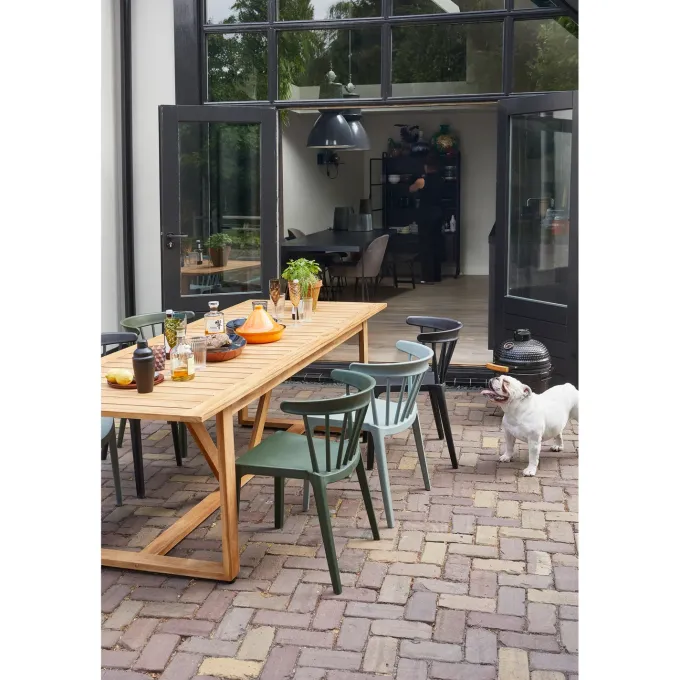 Woood Bliss Spijlenstoel Kunststof Jadegroen