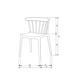 Woood Bliss tuinstoel met spijlen kunststof taupe