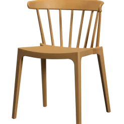 Woood Bliss tuinstoel met spijlen wood fiber caramel melange