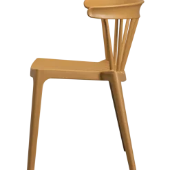 Woood Bliss tuinstoel met spijlen wood fiber caramel melange