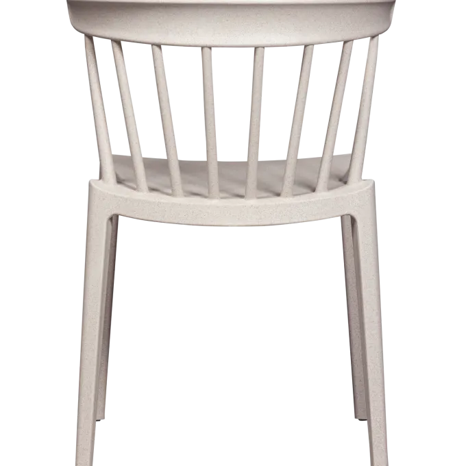 Woood Bliss tuinstoel met spijlen wheat fiber off white melange