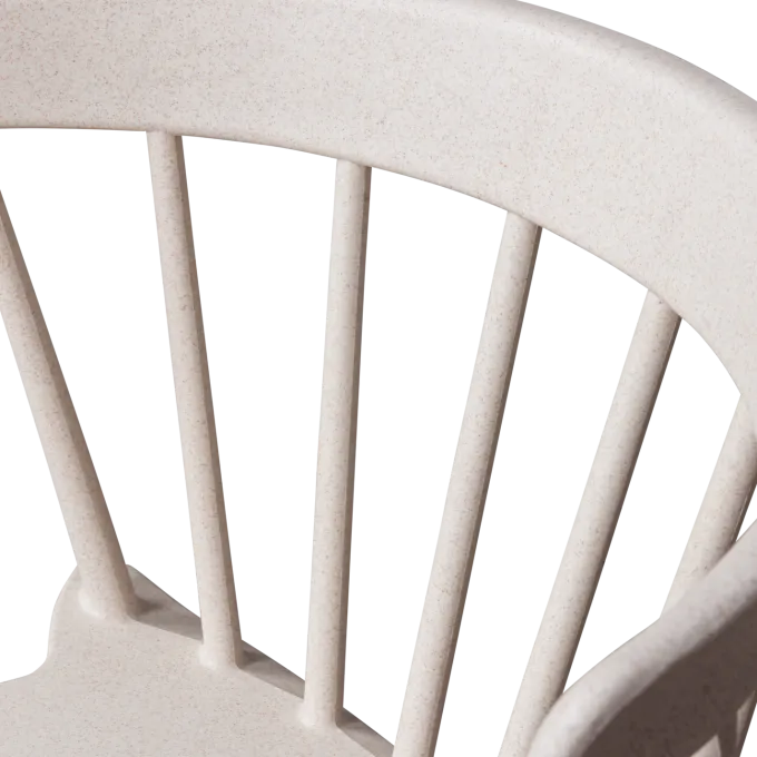 Woood Bliss tuinstoel met spijlen wheat fiber off white melange