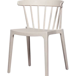 Woood Bliss tuinstoel met spijlen wheat fiber off white melange