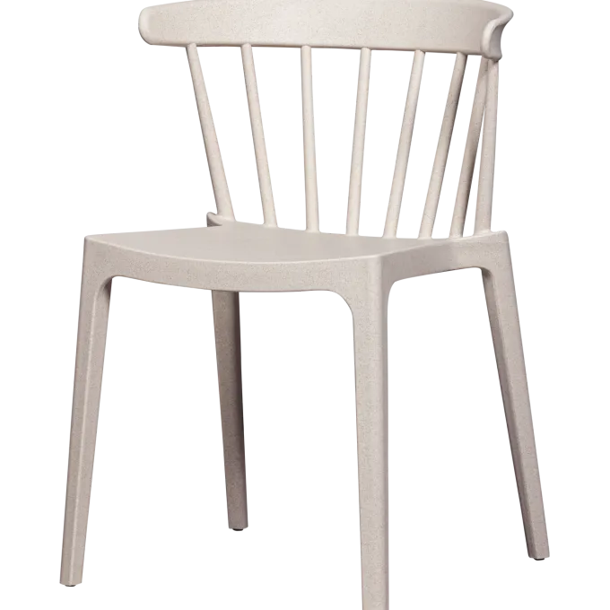 Woood Bliss tuinstoel met spijlen wheat fiber off white melange
