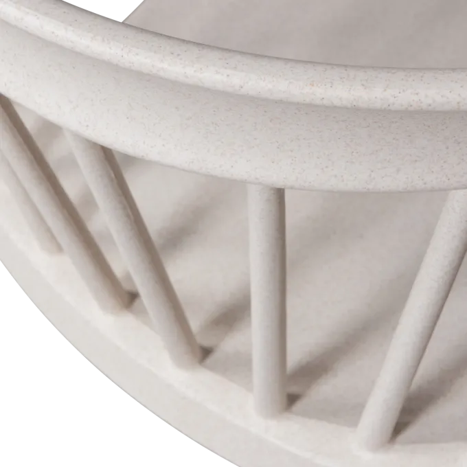Woood Bliss tuinstoel met spijlen wheat fiber off white melange