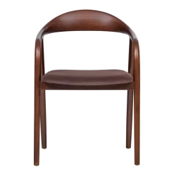 Woood Bran Eetkamerstoel Beukenhout Velvet Bruin [fsc]