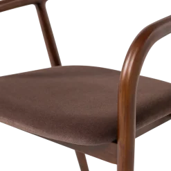 Woood Bran Eetkamerstoel Beukenhout Velvet Bruin [fsc]