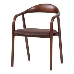 Woood Bran Eetkamerstoel Beukenhout Velvet Bruin [fsc]