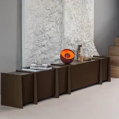 Woood Brock Tv Meubel 200 Cm Essen Fineer Middenbruin [fsc]