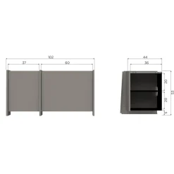 Woood Brock Tv Meubel 102 Cm Essen Fineer Warmgrijs [fsc]