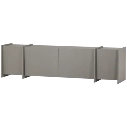 Woood Brock Tv Meubel 200 Cm Essen Fineer Warmgrijs [fsc]