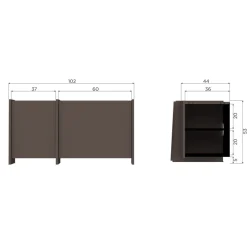 Woood Brock Tv Meubel 102 Cm Essen Fineer Middenbruin [fsc]