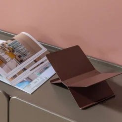 Woood Brook Boekenstandaard Liggend Metaal Donkerbruin