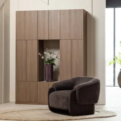 Woood Build Smalle Half Open Kast 54 Cm Eiken Decor Bruin [FSC]