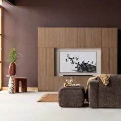 Woood Build Wandkast Combinatie 268 Cm Eiken Decor Bruin [FSC]