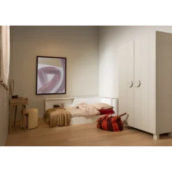 Woood Carter hoekbed links/rechts grenen wit [fsc]