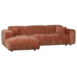 Woood CLOUD chaise longue links geweven chenille terra