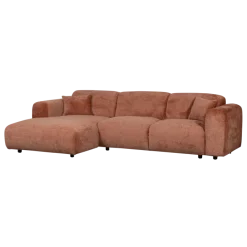 Woood CLOUD chaise longue links geweven chenille terra