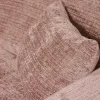 Woood CLOUD chaise longue links geweven chenille taupe / roze