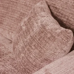 Woood CLOUD chaise longue links geweven chenille taupe / roze