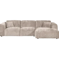 Woood CLOUD chaise longue rechts geweven chenille naturel