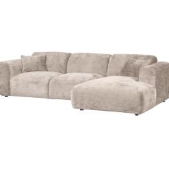 Woood CLOUD chaise longue rechts geweven chenille naturel