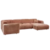 Woood CLOUD hoekbank links geweven chenille terra
