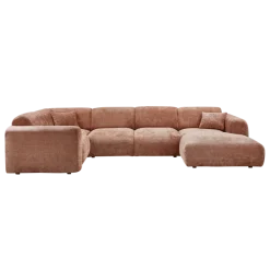Woood CLOUD hoekbank links geweven chenille terra